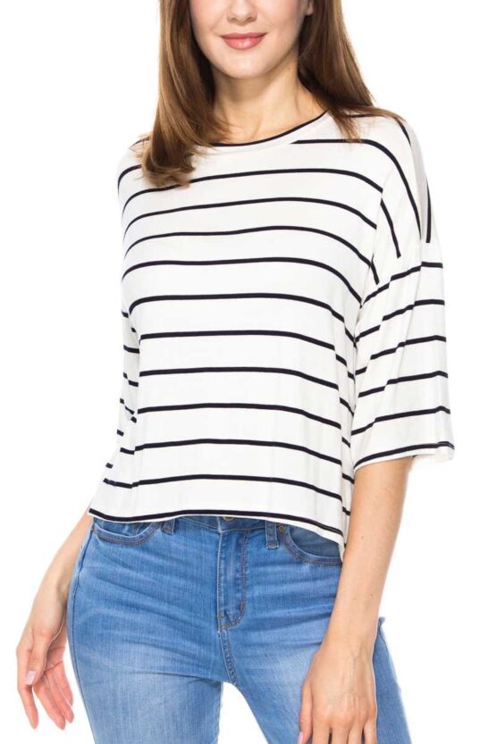 Stripe Print Top UJ1050